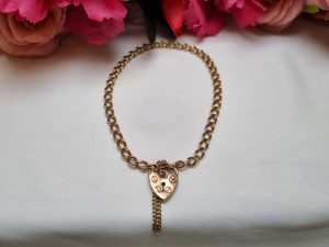 9ct Yellow Gold Heart Locket Bracelet TW294142