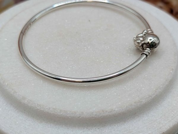 Pandora Moments Sterling Silver Disney Stitch "Love at First Bite" Clasp Bangle (11.6gms) - BP375374 - Image 5