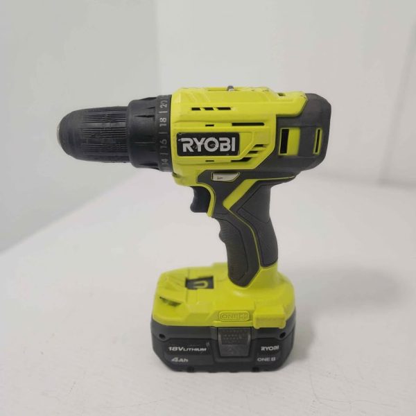RYOBI HAMMER DRILL WITH 4.0AH BATTERY #GN374609 - Image 12