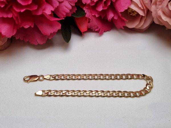 9ct Yellow Gold Curb Link Bracelet TW342014 - Image 6