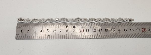 Valuated 18CT White Gold and Diamond Bracelet - IP304967 - Image 4