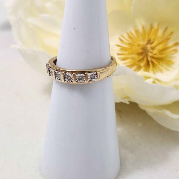 LADIES 9CT YELLOW GOLD RING #GN371070 - Image 9