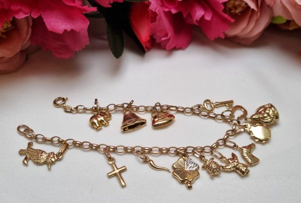 9ct Yellow Gold Charm Bracelet TW357421 - Image 7