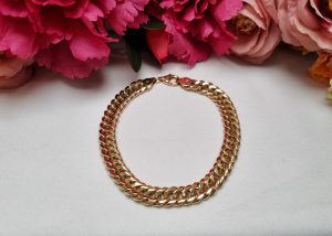 18ct Yellow Gold Double Curb Link Bracelet TW368711