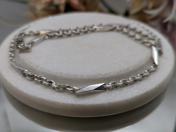 Unisex Silver Chain Link Style Necklace (43.1gms) - BP373714 - Image 4