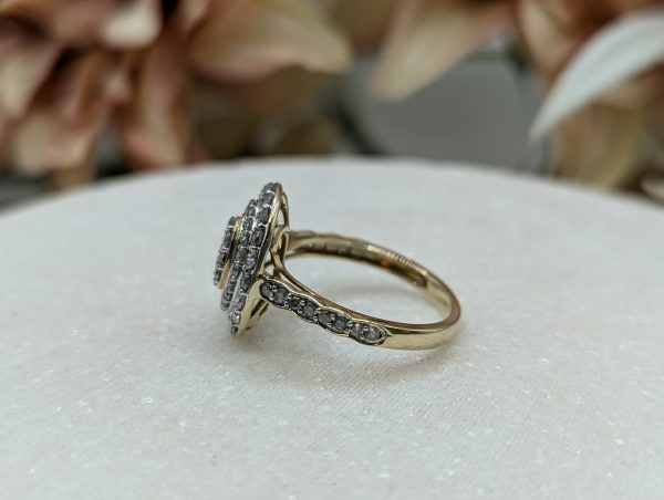 Ladies 9CT Yellow Gold Diamond Cluster Dress Ring (3.0gms) - BP296413 - Image 5