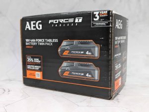 Sealed AEG 18V 4Ah Force Tables Battery Twin Pack - BP371274