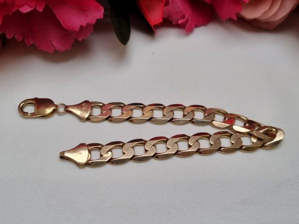 9ct Yellow Gold Curb Chain Bracelet TW318888 - Image 7