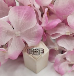 Valuated 9CT White Gold and Diamond Halo Ring - IP194253