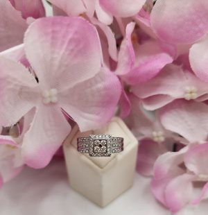 Valuated 9CT White Gold and Diamond Halo Ring - IP194253