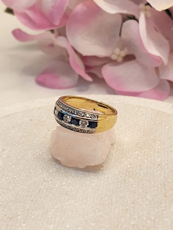 18CT Mixed Gold, Diamond And Sapphire Ring - IP307459 - Image 12