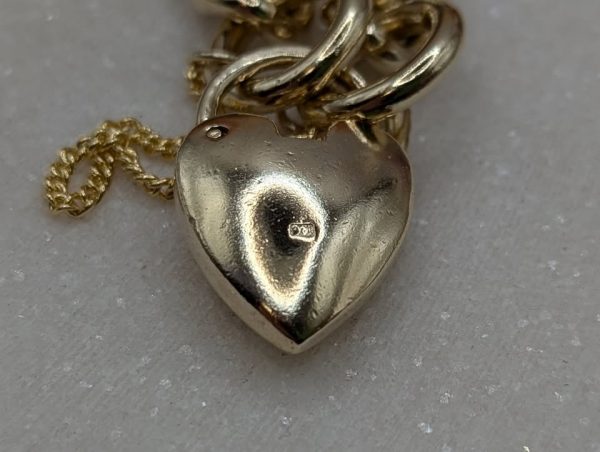 Ladies 9CT Yellow Gold Heart Locket Bracelet (47gms) - BP364346 - Image 5