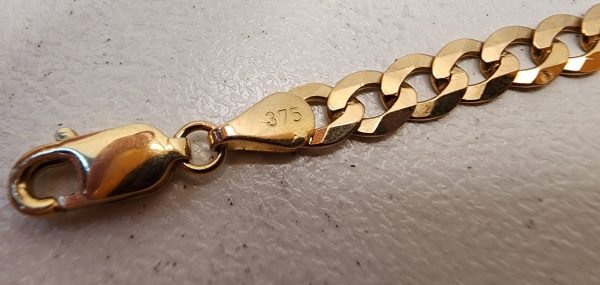 Unisex 9CT Yellow Gold Curb Necklace 50CM - IP355107 - Image 12