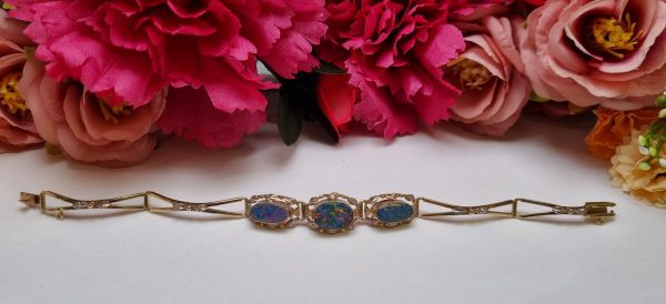 9ct Yellow Gold Opal Bracelet TW346152 - Image 7