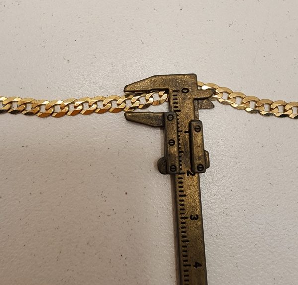 Unisex 9CT Yellow Gold Curb Necklace 50CM - IP355107 - Image 11