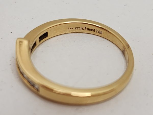 Ladies 18CT Yellow Gold Cross-Over Diamond Ring- IP320308 - Image 19