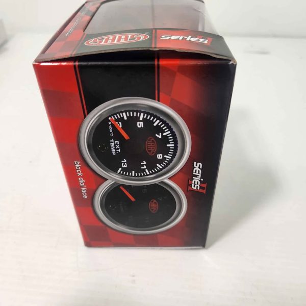 SASS EXHAUST TEMP GAUGE MUSCLE SERIES BLACK 12V #GN371741 - Image 8