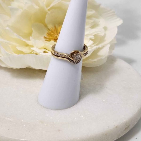 LADIES 9CT YELLOW GOLD RING #GN371071 - Image 7