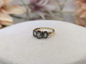Lady's 9CT Yellow Gold and Rainbow Stone Dress Ring (2.78gms) - BP376375