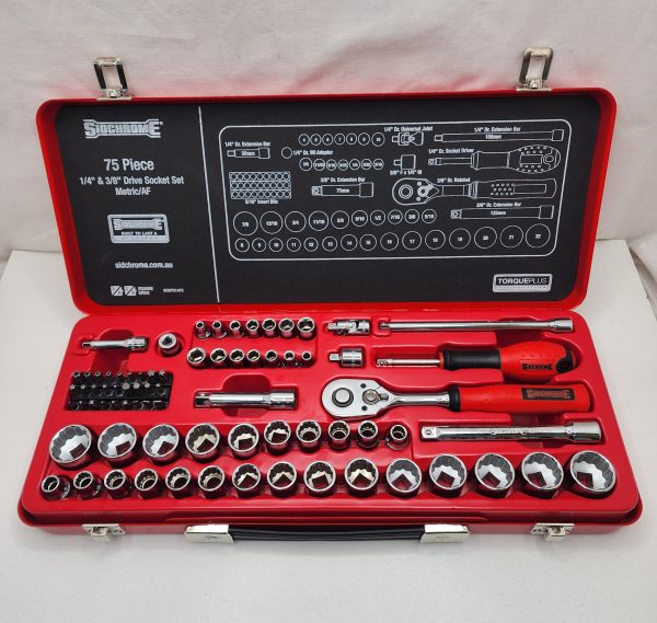 Sidcrome 75 Piece Set - 1/4” And 3/8” Drive Met/AF Socket Set - IP377556 - Image 15