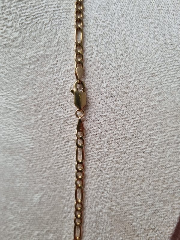 9ct Yellow Gold Figaro Link Necklace TW374013 - Image 3