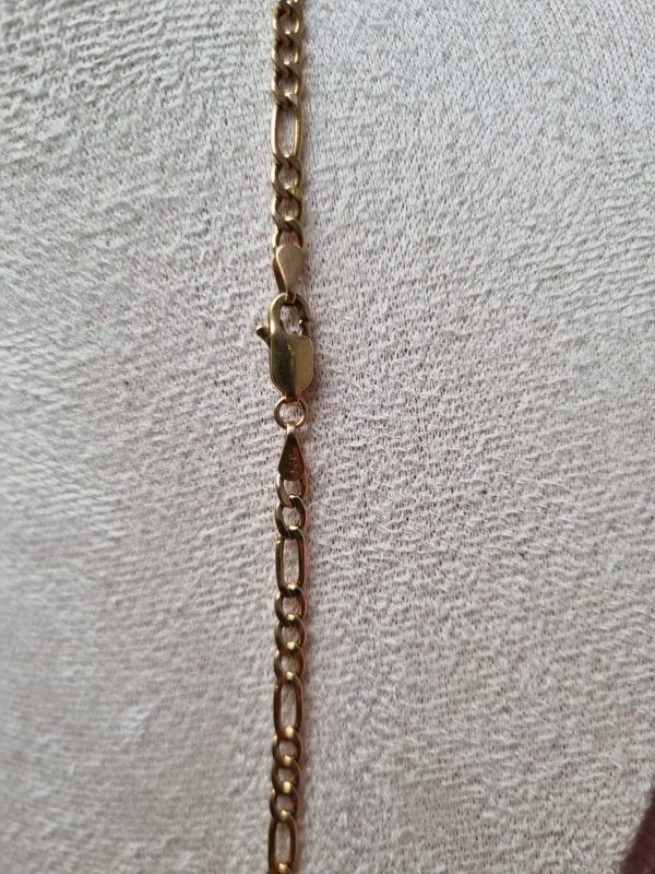9ct Yellow Gold Figaro Link Necklace TW374013 - Image 7
