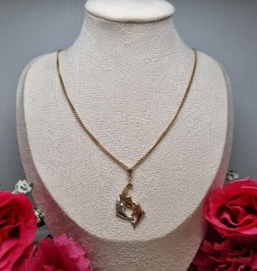 9ct Yellow Gold Necklace with Dolphin Pendant TW375581