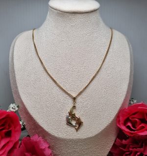 9ct Yellow Gold Necklace with Dolphin Pendant TW375581