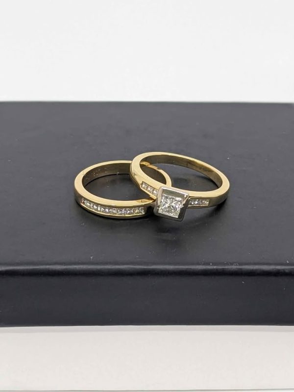 Ladies 18ct Gold Bridal Engagement and Wedding Ring - BL338864 - Image 4