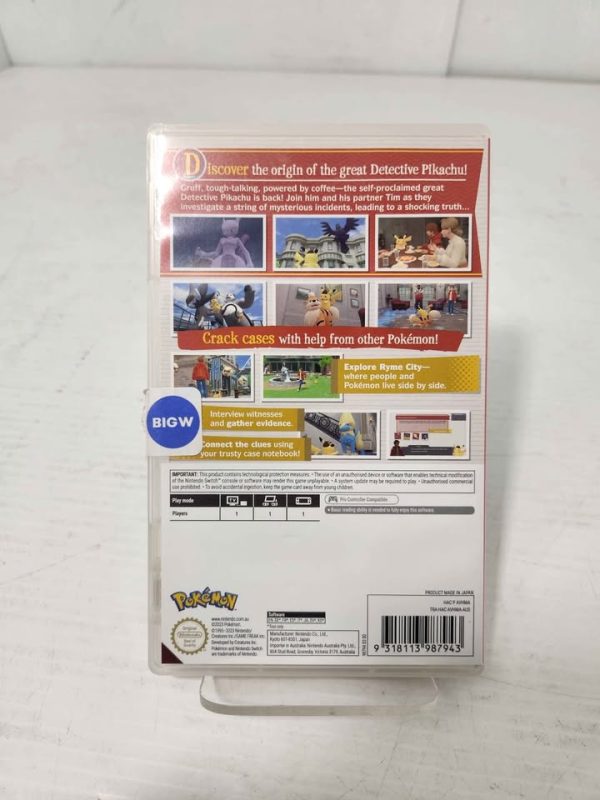 NINTENDO SWITCH DETECTIVE PIKACHU RETURNS GAME #GN378466 - Image 5