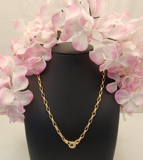 Ladies 9CT Yellow Gold Belcher Necklace 55CM - IP333337 - Image 8