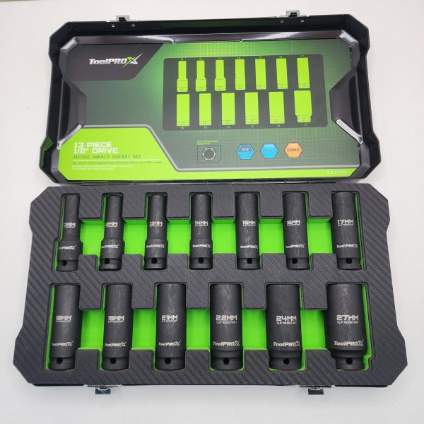 ToolPRO-X Impact Socket Set 1/2" Drive Metric 13 Piece - IP381207 - Image 8