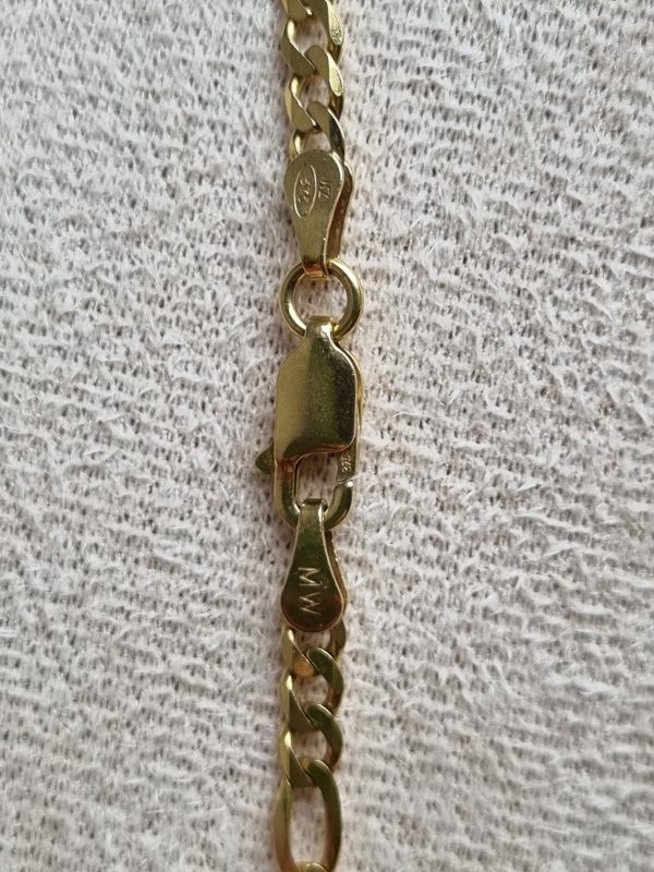 9ct Yellow Gold Figaro Link Necklace TW365489 - Image 3
