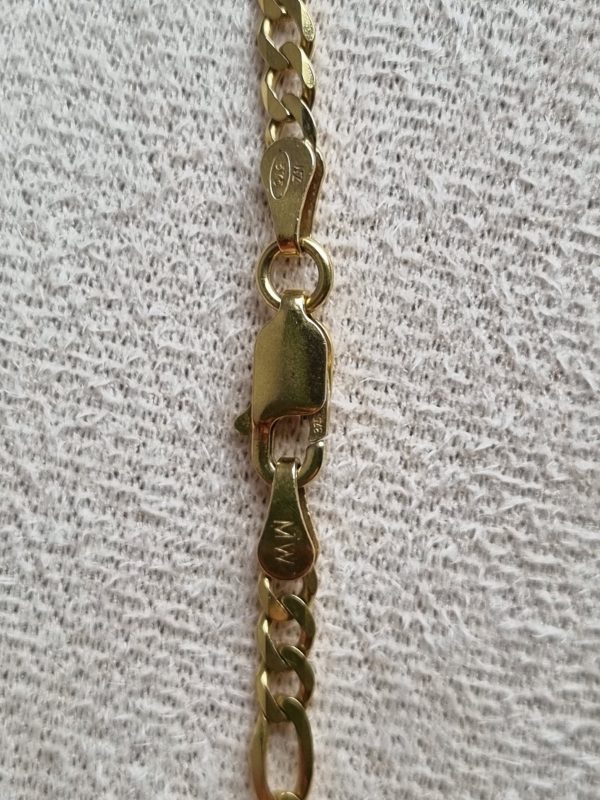 9ct Yellow Gold Figaro Link Necklace TW365489 - Image 6