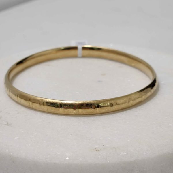 LADIES 9CT YELLOW GOLD BANGLE #GN375207 - Image 10