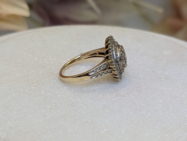 Lady's 9CT Yellow Gold Diamond Dress Ring (4.6gms) - BP305792 - Image 3