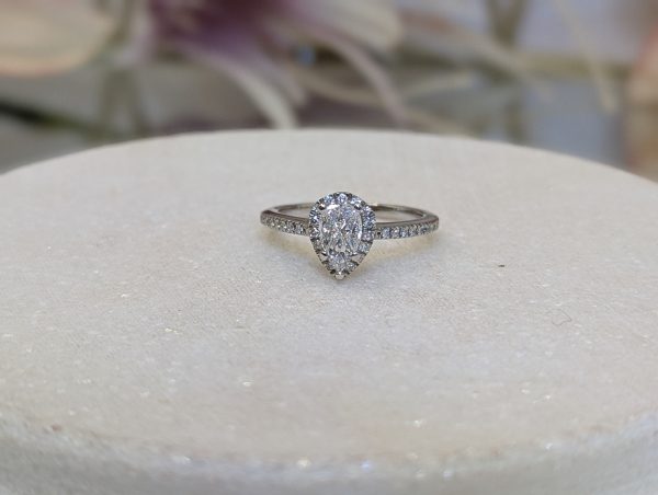 Valuated Lady's 14CT White Gold Diamond Halo Ring (2.65gms) - BP286088 - Image 2