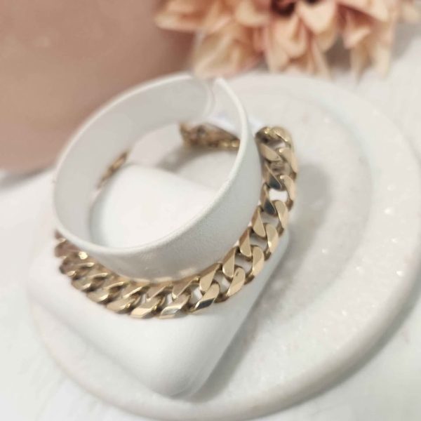 UNISEX 9CT YELLOW GOLD BRACELET -GN328355-1 - Image 4