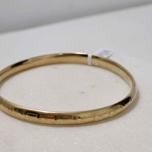 LADIES 9CT YELLOW GOLD BANGLE #GN375207