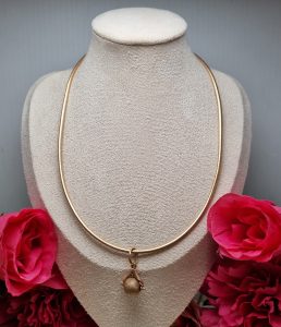 9ct Rose Gold Necklace with Ball Pendant TW361582