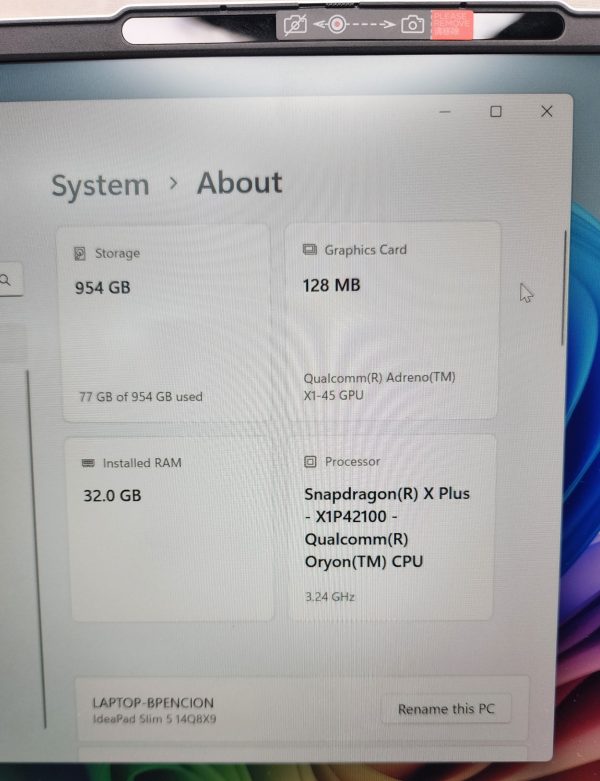Lenovo IdeaPad Slim 5 32GB Ram 1TB HDD w/ Box and Charger - IP378923 - Image 17