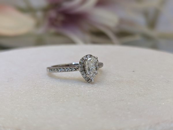 Valuated Lady's 14CT White Gold Diamond Halo Ring (2.65gms) - BP286088 - Image 7