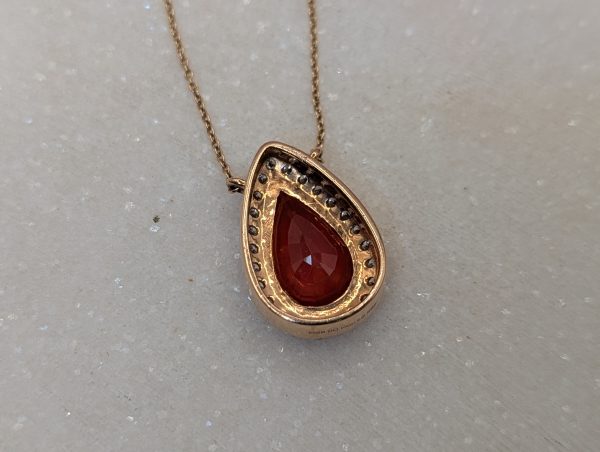 Valuated Lady's 14CT Rose Gold Sapphire & Diamond Necklace (5.55gms) - BP289277 - Image 7