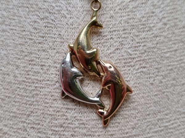 9ct Yellow Gold Necklace with Dolphin Pendant TW375581 - Image 5