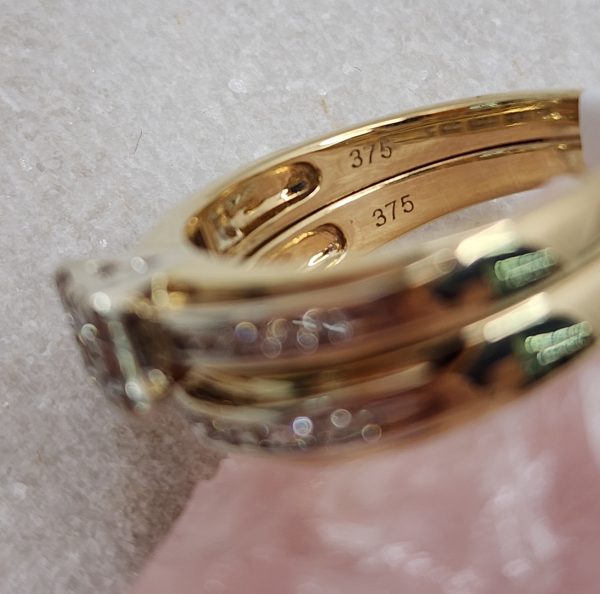 Ladies 9CT Yellow Gold Bridal Ring Set w/ Valuation - IP296348 - Image 5