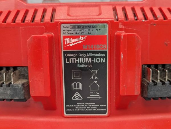 Milwaukee M18 Six Pack Sequential Battery Charger (M1418C6) - BP379808 - Image 5