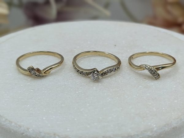 Ladies 9CT Yellow Gold Diamond 3 Piece Ring Set (5.4gms)*REDUCED PRICE* - BP311951 - Image 6