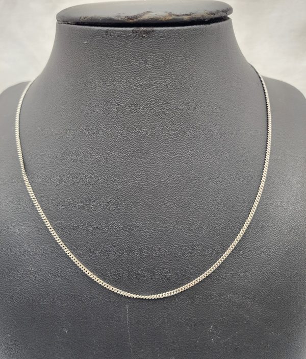 Unisex 9CT White Gold Curb Chain - IP338169 - Image 3