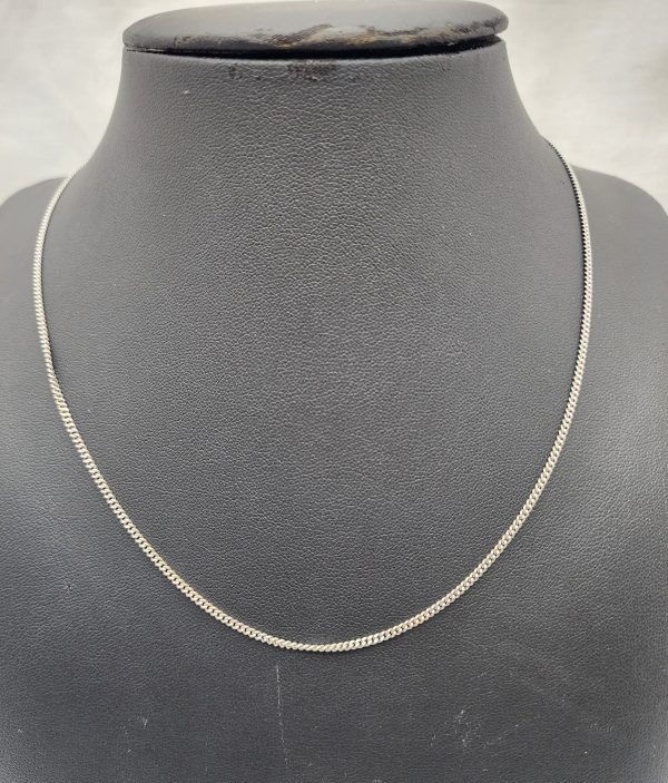 Unisex 9CT White Gold Curb Chain - IP338169 - Image 8
