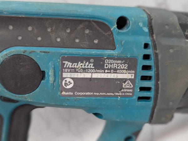 Makita 18V SDS Plus Rotary Hammer Skin-Only (DHR202) - BP376761 - Image 4